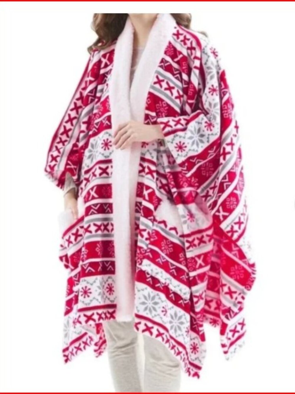 Charter Club Pink White Fair Isla Cozy Plush Wrap Throw 50" X 70" NEW